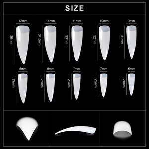 500 faux ongles longs et transparents en ABS, style stiletto français, pour extension de manucure - Product Image 6