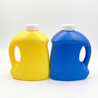 Bouteilles vides en plastique HDPE bleu JiSheng 2L 2.5L pour savon liquide et détergent, avec bouchon à vis et fermeture hermétique