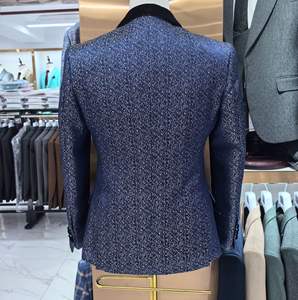 طقم خصر رجالي ترفيهي مكون من 3 قطع ، معطف من البوتيك ، جاكيت ، معطف بسحاب ، بنطالة ذبابة ، سترة رجالية بنمط الزهور - Product Image 2