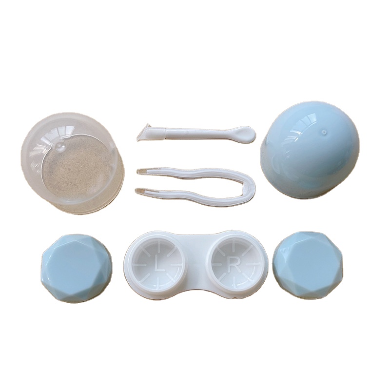 Новая Капсульная коробка для контактных линз, коробка с портативным веревочным зажимом, набор стержней, коробка для косметических контактных средств