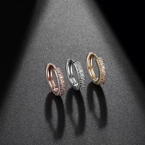 Copper CZ Cartilage Earring Helix <b>Hoop</b> Piercings Nose Septum <b>Hoop</b> Rose Gold Daith <b>Rook</b> Tragus Nariz Piercings Jewelry - Product Image 6
