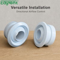 Diffuseur d'air sphérique universel rotatif en ABS, buse à jet multidirectionnelle, alimentation et évacuation du flux d'air, grille de ventilation ronde en plastique