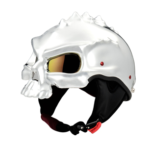 2017クールモンスターオートバイヘルメットデザイン新モデルスカルスケルトンオープンフェイスヘルメット - Product Image 1
