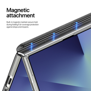 All-in-one case compatible with Z Fold7 / Z Flip7 foldable <b>screens</b>, full-cover phone case with rotating stand and magnetic hinge - Product Image 3