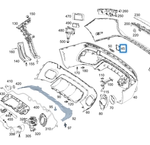 2478857301สำหรับ Mercedes <span class=keywords><strong>glb</strong></span> แผ่นกันชนหลังลากจูง W247 - Product Image 6