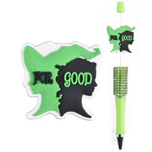 Bolígrafos Decorativos WICKED the Musical - Bolígrafo Wicked Personalizado con Cuentas <span class=keywords><strong>de</strong></span> Silicona - Excelente Regalo - <span class=keywords><strong>El</strong></span> <span class=keywords><strong>Mago</strong></span> <span class=keywords><strong>de</strong></span> <span class=keywords><strong>Oz</strong></span> - Regalo <span class=keywords><strong>de</strong></span> Cumpleaños - Product Image 3