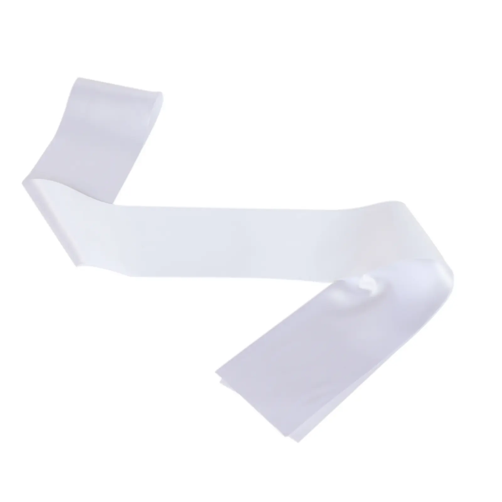 High Quality custom plain blank white satin ribbon birthday sash for party
