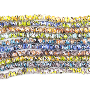 Gros Stock 8*6mm <span class=keywords><strong>Couleurs</strong></span> Mélangées Cristal <span class=keywords><strong>et</strong></span> Lampwork Perles Rondes En Vrac pour DIY Fabrication de Bijoux Bracelets - Product Image 1