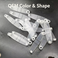 Clip de connexion pliable transparent en PP pour porte-clés, vente en gros d'usine, attache en plastique personnalisable avec logo pour cadeaux promotionnels