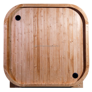 Sauna sec infrarouge lointain écologique moderne en cèdre rouge et épicéa pour 4 à 6 personnes avec toit imperméable pour villa - Product Image 4