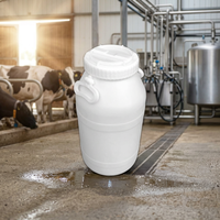 LAR BI472 26L Bidon en plastique HDPE de qualité alimentaire, baril cylindrique pour le stockage de liquides alimentaires
