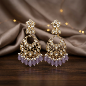 Pendientes de Perlas con Bisel Chapado en Oro de Aleación, Estilo Étnico Tradicional, de Alta Calidad y a la Moda - Product Image 2