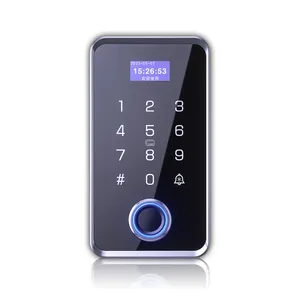 HF20 Waterproof Fingerprint Access Control Machine Card Swiping Password Glass Door Outdoor