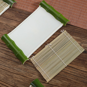 Bandeja de bambú para fideos fríos con diseño de plato de sushi para servir comida japonesa - Product Image 4