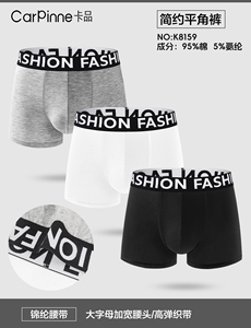 Boxer da Uomo in Maglia Confortevole con Logo Grande, Slip Premium Traspiranti in Cotone Tinta Unita, Intimo Maschile Disponibile - Product Image 3