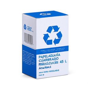 Pattumiera Quadrata per Riciclo 45 L Blu per Rifiuti Riciclabili - Product Image 2