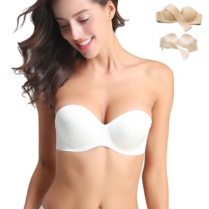 Sujetador Push-Up Invisible Cómodo y Sexy del Fabricante, sin Espalda, con Logotipo Estampado, sin Varillas, Acolchado, Disponible <span class=keywords><strong>para</strong></span> Bikini - Product Image 1