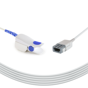 Tương thích với <span class=keywords><strong>GE</strong></span> datex ohmeda trusat ED SpO2 cảm biến <span class=keywords><strong>OXY</strong></span>-<span class=keywords><strong>F4</strong></span>-MC ngón tay người lớn Clip 9 pin tái sử dụng SpO2 thăm dò cho bệnh viện sử dụng - Product Image 4