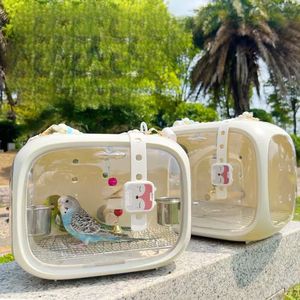 Papağanlar ve Uçan Sincaplar için Taşınabilir Nefes Alabilen Plastik Tepsi - Dayanıklı ve Güvenli Seyahat Kafesi - Product Image 1