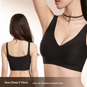 <span class=keywords><strong>Soutien</strong></span>-<span class=keywords><strong>gorge</strong></span> sportif sans armatures en nylon pour femme, double face, effet gel, maintien doux, <span class=keywords><strong>push</strong></span>-<span class=keywords><strong>up</strong></span>, bonnet complet, sans coutures, couleur unie - Product Image 2