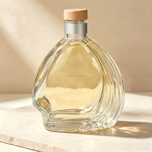 Bouteille en verre super flint de 500 ml, forme coquille unique, personnalisée en usine, pour spiritueux, vodka, gin, <span class=keywords><strong>tequila</strong></span> - Product Image 5