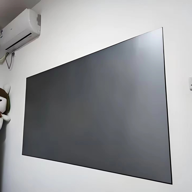 120 Inch 16:9 Fresnel Ultra-Short & Medium-Focus Anti-Glare Wall-mounted Screen Ultra-Narrow Frame for Laser Projectors