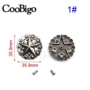 Conjunto de tachuelas de remache de Metal, tachuelas remachadas Punk, bolsos artesanales de cuero, cinturón, zapatos, accesorios de costura DIY, Lobo araña y <span class=keywords><strong>Estrella</strong></span>, 100 Uds. - Product Image 3
