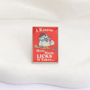 <span class=keywords><strong>So</strong></span> quante leccate ci vogliono spille di smalto divertente gufo nostalgico spilla con spilla e distintivo per gioielli accessori regalo per amici - Product Image 3