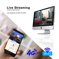 Caméra embarquée K18-4G à 3 objectifs avec GPS, WiFi, DVR et 2 caméras vidéo en direct, suivi par caméra, plateforme CMSV6