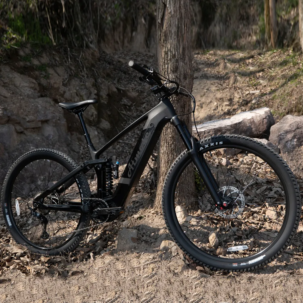 Bafang m600 ebike suspensão completa, 29 ''mountain bike elétrico quadro de carbono ebike com motor médio