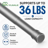 YIJIALE Varilla de tensión de acero al carbono con recubrimiento en polvo de 800 kg/m, 0.5-0.8 m, sin perforación, extraíble para puertas de armario