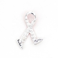 Ruban de sensibilisation au Cancer du sein rose en strass, épingle à chaussures broche pour accessoires d'infirmière
