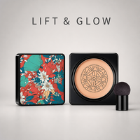 Krim BB Mineral Cushion Grosir, Foundation Kompak Warna Beige Alami, Puff Membran Bionik, Tahan Lama, Tabir Surya, Riasan untuk Semua Jenis Kulit