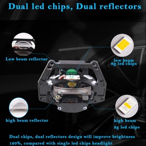 Lentes Bi-LED Sanvi H4 H7 para Faros Delanteros de Automóvil, Lente LED de 3 Pulgadas para Toyota-Hyundai-Honda, Repuesto de Faros Delanteros LED - Product Image 5