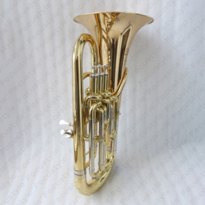 BB Professional Gold Euphonium 4 Horn <span class=keywords><strong>de</strong></span> latón <span class=keywords><strong>de</strong></span> pistón vertical con sistema <span class=keywords><strong>de</strong></span> compensación Laca y superficie <span class=keywords><strong>de</strong></span> laca dorada - Product Image 3