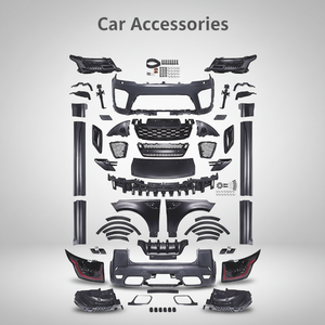 Kit de Carrocería Negro para <span class=keywords><strong>Auto</strong></span>, Accesorio de Parachoques para Land Rover Sport <span class=keywords><strong>2014</strong></span> en adelante, Sport 2018 SVR - Product Image 1