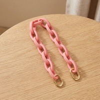 Moule en résine pour chaîne rose avec anneaux dorés, accessoire de mode, thème ange, décoration d'intérieur