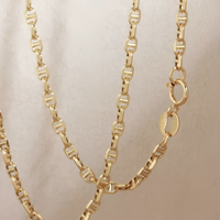 Collier de luxe en or massif 18 carats, fabrication italienne, chaîne maillons grain de café Au750, longueur personnalisable, bijoux raffinés