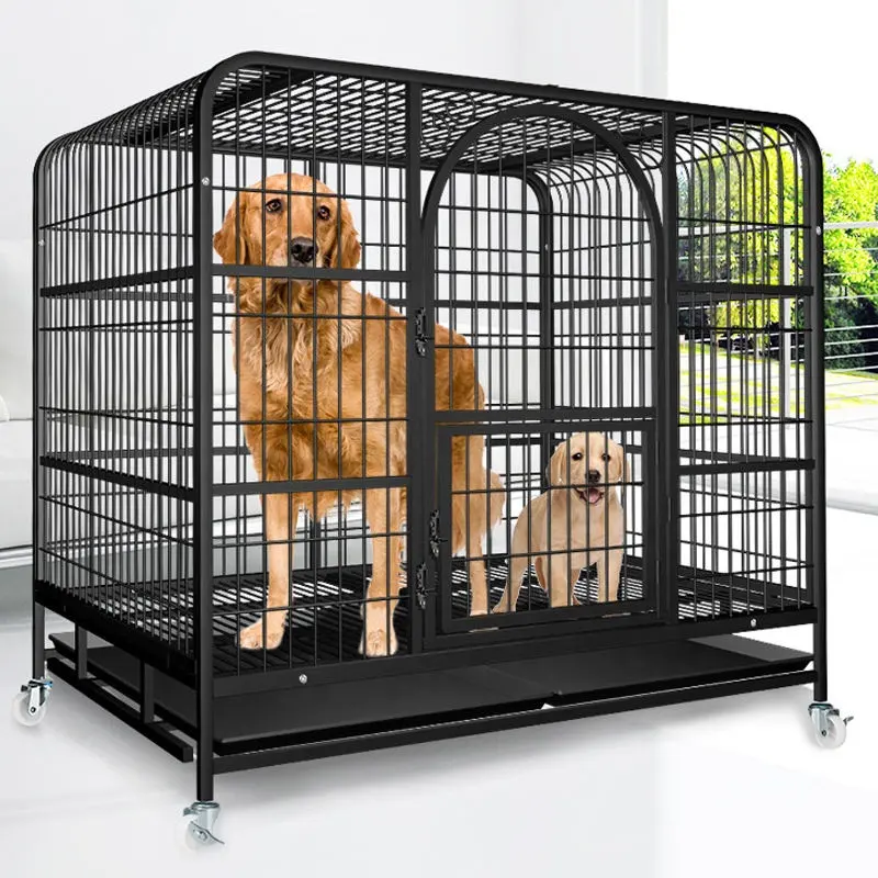 Hondenhek Indoor Hondenkooi Grote Vrije Ruimte Huisdier Metalen Kooi Krat Villa Binnenhuis Met Toilet