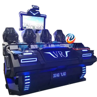 Cinéma de réalité virtuelle 9D avec fauteuil de mouvement VR pour parc à thème, projet de jeu Dark Spaceship 4 places