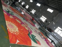 Tapis artisanal à motifs floraux pour la maison, tapis sculpté à la main pour villa, hôtel, tapis mural commercial, fleurs