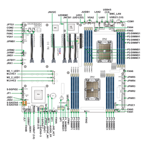 Placa Base para Servidor Propietaria MBD-X12DPG-QBT6 con Doble Socket LGA-4189 (SocketP+) Intel C621A, Compatible con DDR4, Nuevo, Entrega Rápida - Product Image 3