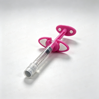 Seringue en verre borosilicate pré-stérilisée de 1 ml à 5 ml, avec piston et butée de positionnement codés par couleur, pour l'emballage de liquides esthétiques
