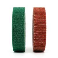 Roue à lamelles en fibre de nylon Fortunebrasive 8'' (200 mm) à dureté moyenne, largeur 50 mm, non tissée, OEM, pour finition de surface en acier inoxydable