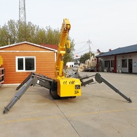 Grues de palan sur chenilles araignée faciles à utiliser 360 degrés bêta portable 9.5m Mini Mobile 3 tonnes à vendre