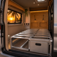 Kit de conversion de camping-car modulaire avec armoire en aluminium et lit, installation facile, kit intérieur pour camping-car