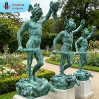 Famosa Figura Clásica de la Mitología Griega, Estatua Decorativa para Jardín, Reproducción de la Escultura de Bronce del Dios Hércules Luchando Contra la Serpiente