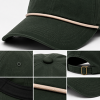 Gorra de Béisbol Personalizada con Cuerda, Estilo Golf Vintage, Logotipo Bordado, Ajustable, para Exteriores, Fabricante OEM ODM