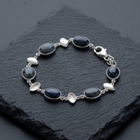 Pulseras de Plata de Ley 925 al por Mayor con Engaste de Granate de Sejal Creations