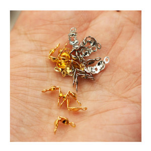 Punte di perline <span class=keywords><strong>a</strong></span> conchiglia in metallo coperture <span class=keywords><strong>per</strong></span> nodi Clip di filo placcate in oro accessori <span class=keywords><strong>per</strong></span> fibbie <span class=keywords><strong>per</strong></span> gioielli braccialetto fai da <span class=keywords><strong>te</strong></span> - Product Image 2